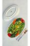 Microwaveable Chef Taste of 32 cm Boat Plate Cream Bonnet Porcelain Salad 1 Piece Porse - 4
