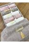 6-Piece Boxed Dowry Box with Bow and Tassels 50x90 Velvet Hand and Face Towels - 4