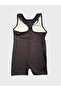 Black Turquoise Striped Swimsuit for Girls - 2