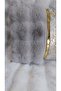 pillowcase plush and velvet fabric Velvet Look square Throw Pillow Case with Gold Leather Accessories - 4
