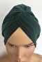 Bonnet Ready Turban Single Knot Bonnet Women's Hijab Bonnet Emerald Green Outer Bonnet Hijab Snap-on Bonnet - 3