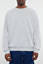 Gray Melange Oversize/Loose Fit Fleece Inside/Warm Raglan Sleeve Sweatshirt Tmnaw23Sw00190 - 5