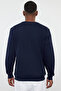 Lacivert Regular/Normal Kesim İçi Polar/Sıcak Tutan Sweatshirt TMNAW21SW1208 - 7
