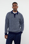 Lacivert Casual Regular Polo Yaka Dokulu Triko Kazak TMNAW25KZ00007 - 6