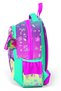 Kids Pink Water Green Flamingo Patterned Three Compartment School Backpack 23647 - 6