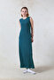 فستان داخلي من الليكرا باللون الأزرق البترولي - 3