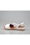 1276 Genuine Leather White Women's Sandals - 2