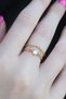 Zircon Stone Model - Gold Colored Women's Ring - 2