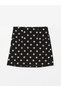 Narrow Fit Polka Dot Linen Blended Women's Skirt - 5