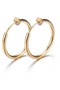 Unisex Set of 2 Compression Fake Non-Perforated Steel Earrings - 2