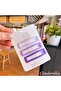 Set of 3 Large Size Matte Soft Purple Tone Rectangular Model Snap Clips 6cm - Snap Side Hair Clips