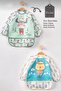 Deer and Chick Pattern Baby Food Bib with Sleeves and Pockets