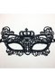 Atesı Black Color Lace Cut Lace Embroidered Prom Party Mask No 9 - 2