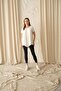Asymmetric Long T-Shirt Single Piece - White
