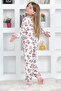 Girl's Long Sleeve Colorful Crispy Printed Pajamas Set - 3