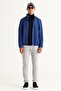 Men's Navy Blue Standard Fit Regular Cut Non-pilling Full Turtleneck Knitwear Sweater - 5
