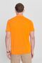 Men's Orange Regular Fit Relaxed Cut Polo Collar Label Detailed T-Shirt - 6