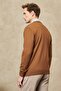 Men's Cinnamon Standard Fit Normal Cut Crew Neck Knitwear Sweater - 5