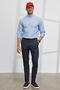 Men's Navy Blue Slim Fit Slim Fit Patterned Trousers with Side Pockets and Elastic Waist - 2