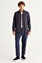 Men's Navy Blue-Brown Slim Fit Slim Fit Button Collar 100% Cotton Lumberjack Shirt - 2