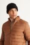 Warm Ultra Light Standard Fit Brown Puffer Men's Coat with Windproof Portable Bag - 5