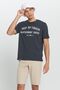 Men's Black Comfort Fit Relaxed Fit 100% Cotton Soft Texture Printed Crew Neck T-Shirt