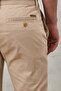Men's Beige Slim Fit Slim Fit Dobby Side Pocket Cotton Flexible Chino Trousers - 4