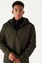 Men's Green Standard Fit Normal Cut Stand Collar Softshell Coat - 3