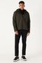 Men's Green Standard Fit Normal Cut Stand Collar Softshell Coat - 4