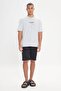 Men's Light Gray Long Fit Slim Fit Crew Neck 100% Cotton Printed T-Shirt - 2