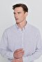 Men's Gray Linen Comfort Fit Relaxed Fit Button Collar Casual Shirt - 5