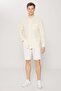 Men's Yellow-White Linen Comfort Fit Relaxed Fit Classic Lapel Striped Shirt - 2