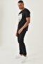Men's Black Comfort Fit Relaxed Cut Denim Jeans Trousers - 3