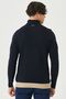 Men's Navy Blue-mink Standard Fit Normal Cut Full Turtleneck Knitwear Sweater - 4