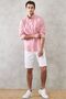Men's Claret Red Slim Fit Narrow Cut Button Collar 100% Cotton Plain Casual Shirt - 2