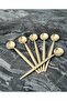 6Pcs Gold Korean Tea Spoon Coffee Ice Cream Dessert Cake Sugar Spoon Set Round Stainless Steel - 3