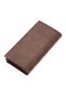 Unisex Tan Genuine Antique Leather Wallet with Phone Compartment - 3