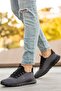 Men's Black Smoked Casual Lightweight Comfortable Lace-up Sneakers Mesh Orthopedic Sneakers - 3