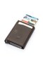 Brown Men's Genuine Leather Mechanism Wallet Card Holder Try5550 - 4