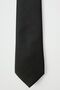 Men's Black Patternless Tie - 2