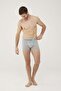 Men's Turquoise - Navy Blue - Gray Melange 3-Piece Boxer - 3