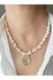 Heart and Pearl Medallion Pendant Necklace - 2