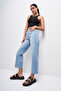 Blue Cropped Cotton Denim Women's Trousers - 100% Alimentación - 6