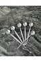 Set of 12 Silver Teaspoon Coffee Ice Cream Dessert Cake Sugar Spoon Round - 3