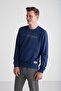 - Men's Navy Blue Round Collar Pajama Set 18757 - 4