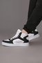 White-black High-top Sports Shoes with Piece Detail - 3