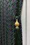 Harmony Series Tasseled Background Curtain Green - 1 to 3 Dense Pleats - 7