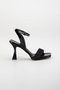 Women's Cornered Black Patent Leather Evening Dress Shoes - 3