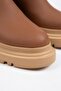 Emma Women's Genuine Leather Double Sided Elastic Tan Boots - 4
