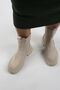 Agatha Women's Genuine Leather Double Sided Elastic Pointed Toe Beige Suede Boots - 8